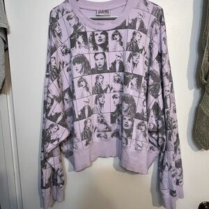 Official Taylor Swift Eras Tour Lavender Purple Oversized Sweatshirt